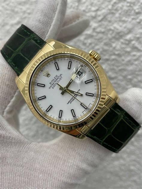 orologio rolex donna a carica cinturino in pelle precision